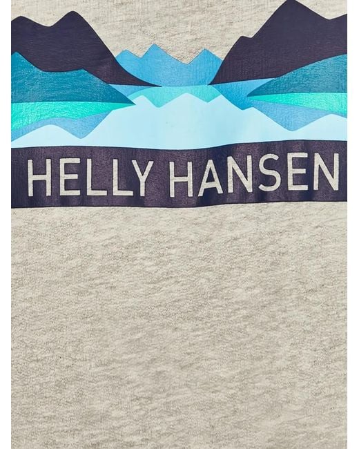 Helly Hansen Gray Graphic-Print Hoodie for men
