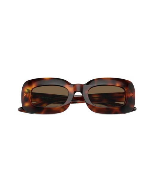 Oliver Peoples Brown X Khaite 1966C Rectangle-Frame Sunglasses