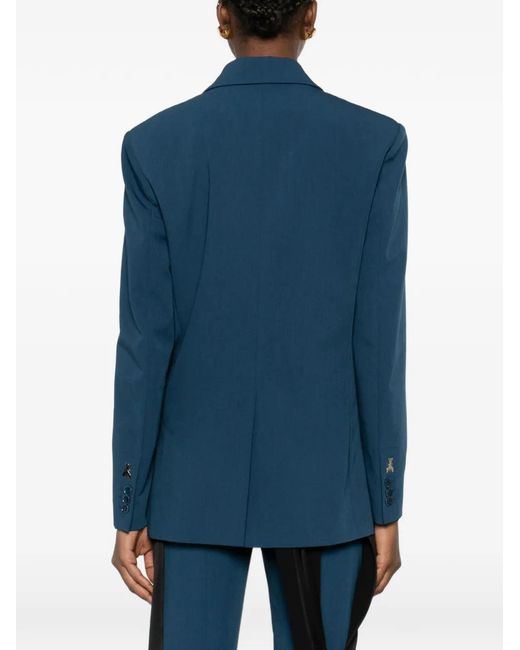 Patrizia Pepe Blue Double-Breasted Blazer