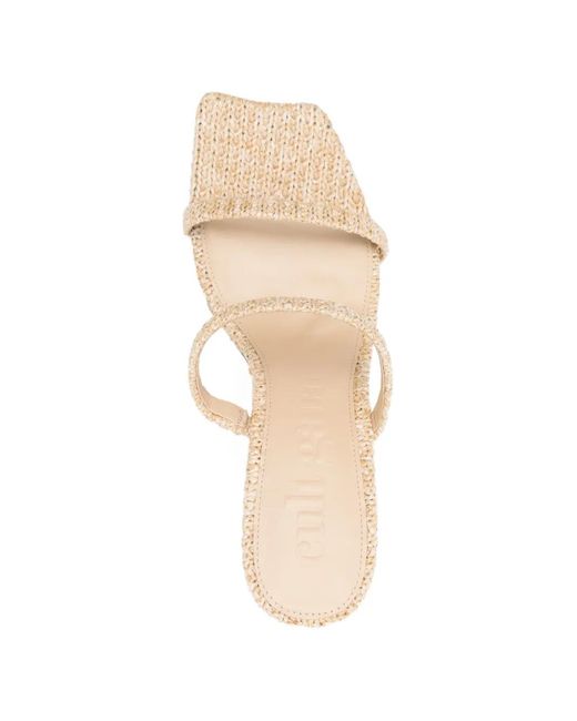 Cult Gaia Natural Raven Woven Sandals