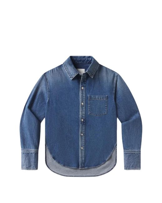 Citizens of Humanity Blue Button Chest Pocket Denim Shirt
