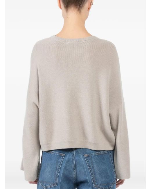 Dusan White Long-Sleeve Sweater