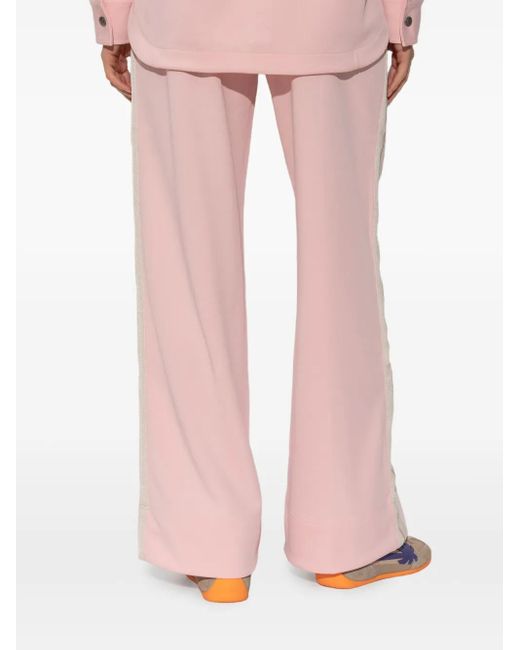 Palm Angels Pink Logo-Embroidered Side-Stripe Track Pants