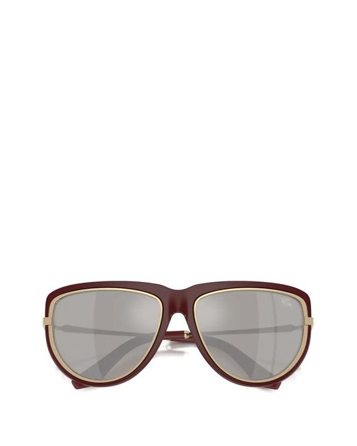 Burberry Gray Pilot-Frame Sunglasses