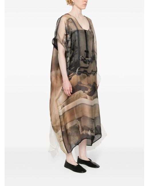 BARBARA BOLOGNA Natural Abstract-print Dress