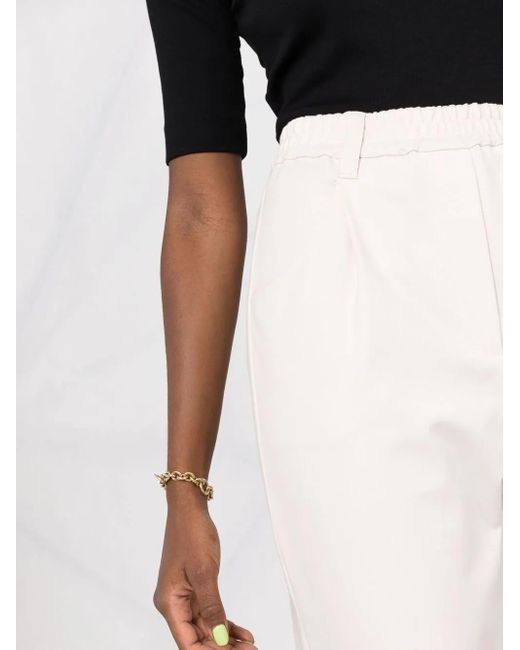 Brunello Cucinelli クロップド ストレートパンツ White