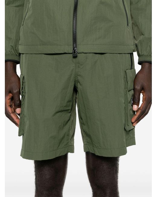 Duvetica Green Logo-patch Cargo Shorts for men
