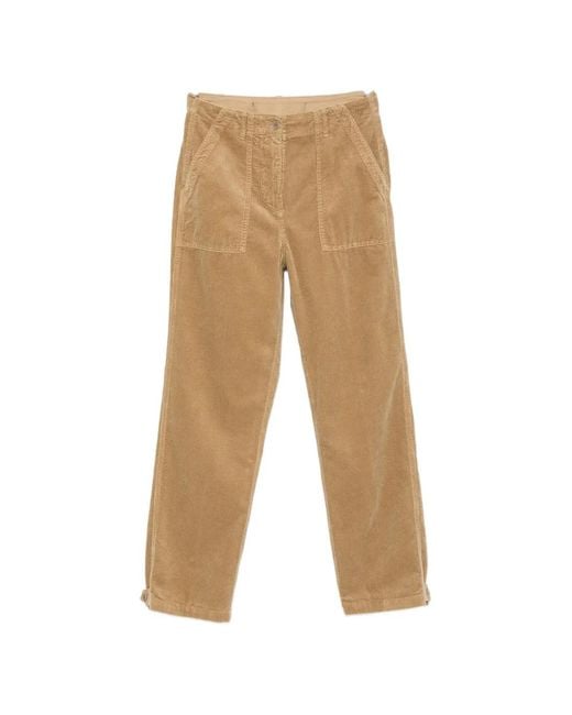 Aspesi Natural Corduroy Straight-Leg Trousers