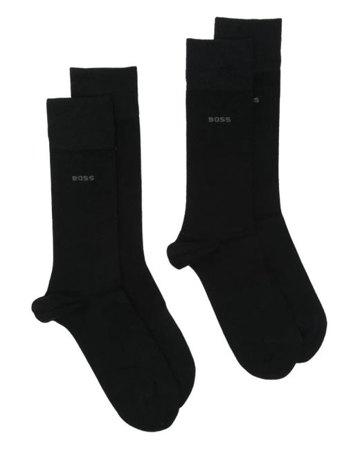 メンズ Boss ロゴ 靴下 Black