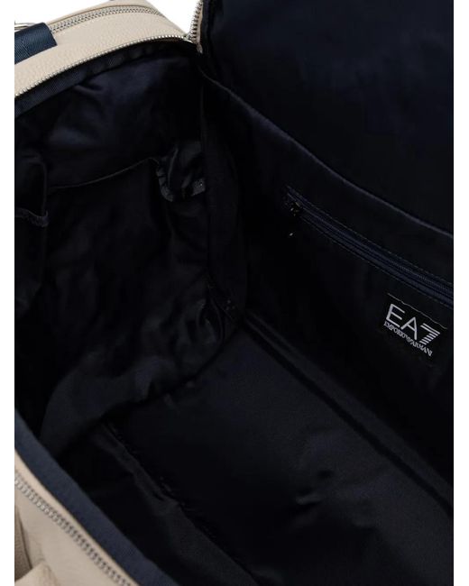 Borsone Con Logo di EA7 in Natural