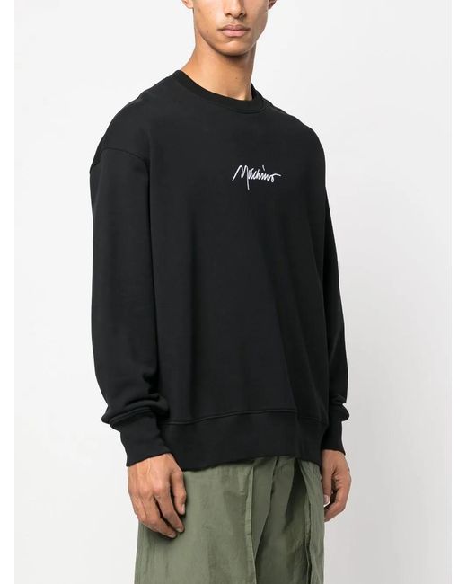 Moschino Black Logo-Print Crew-Neck Sweatshirt for men