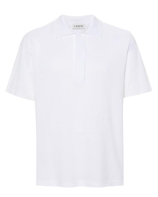 Lanvin Katoenen Poloshirt in het White voor heren