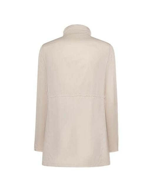 Fay White Virginia Drawstring Coat