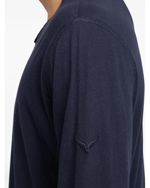 Zadig & Voltaire Blue Monastir Henley T-Shirt for men