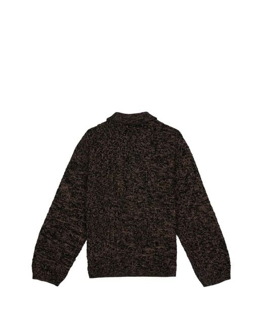 Brain Dead Black Half-Button Sweater for men