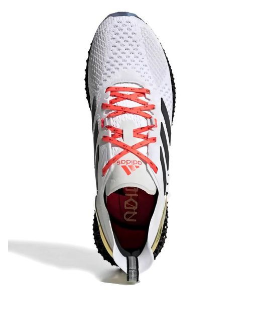 Adidas White Low-Top Mesh-Panel Sneakers