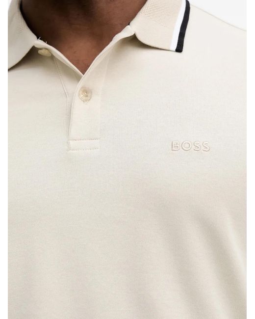 Boss White Paddy Polo Shirt for men