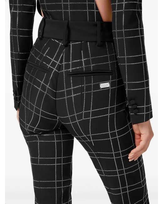 Philipp Plein Cady Strass Jumpsuit Met Uitgesneden Details in het Black