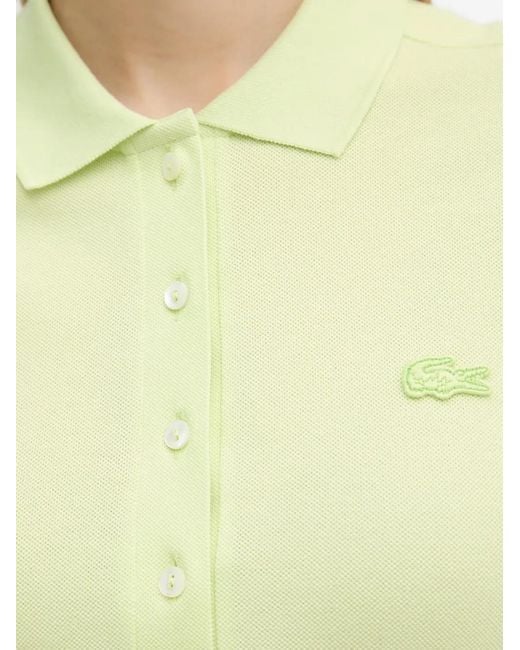 Lacoste Mini-Jurk Met Logo-Patch in het Yellow