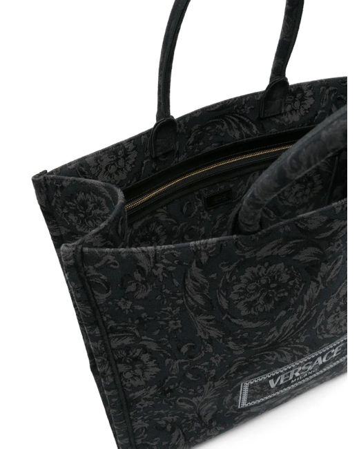 Versace Black Baroque Athena Tote Bag