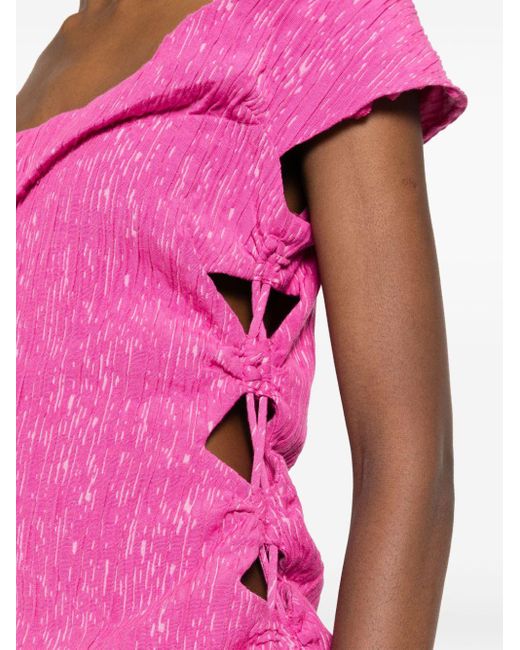 Stine Goya Pink Annete Midi Dress