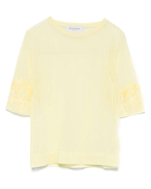 ERMANNO FIRENZE シアー Tシャツ Yellow