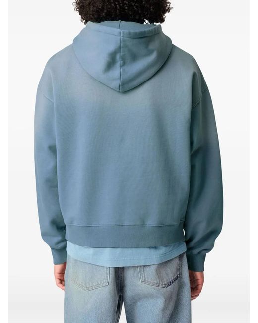 Axel Arigato Blue Logo-Embroidered Hoodie for men