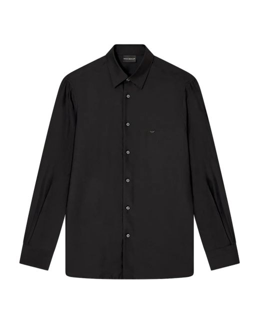 Emporio Armani Overhemd Met Logopatch in het Black voor heren