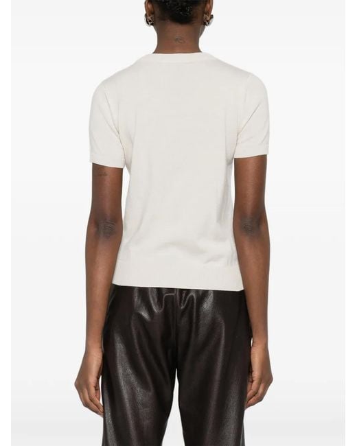 Max Mara White Short-Sleeve Sweater