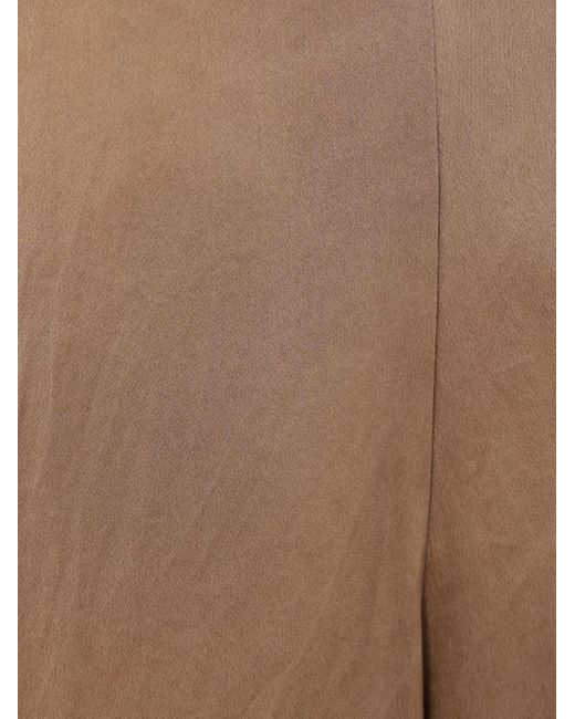 Dusan Brown Knot-detail Silk Jumpsuit