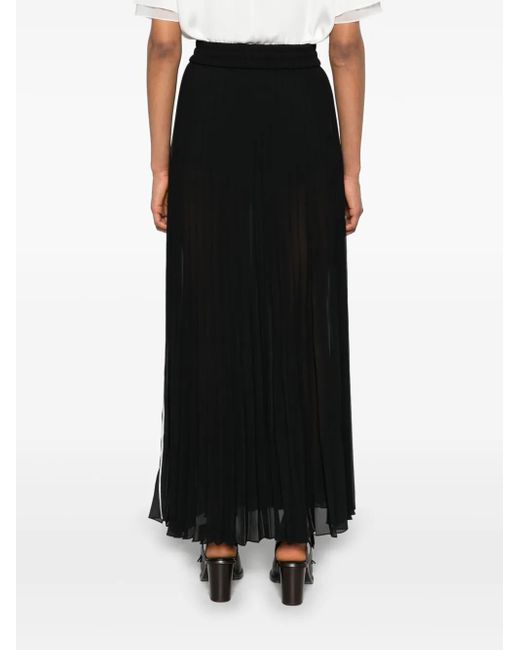 Peter Do Black Pleated Maxi Skirt