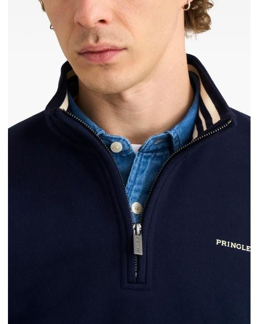 Pringle of Scotland Blue Sweat À Col Zippé for men