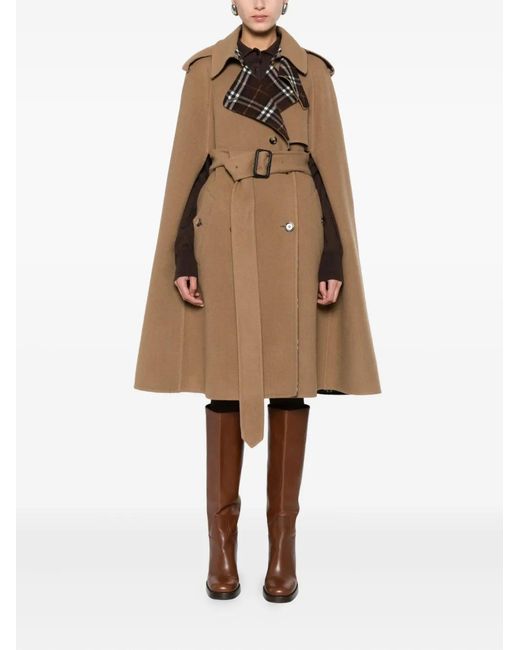 Burberry Brown Wool Cape