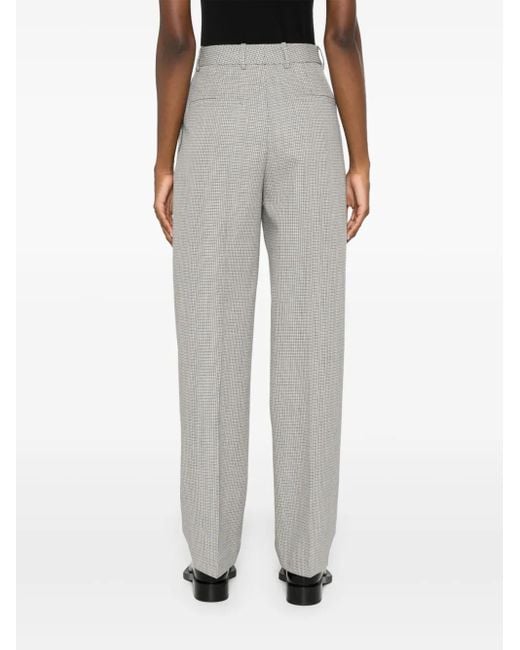 Jil Sander Gray Checked Tailored Trousers