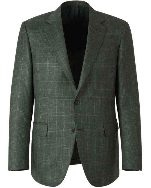 Blazer A Cuadros Canali de hombre de color Green