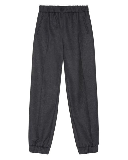 Ganni Blue Elasticated-Waistband Trousers