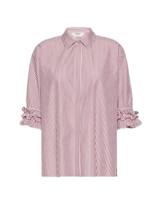 Max Mara Pink Cotton Poplin Shirt