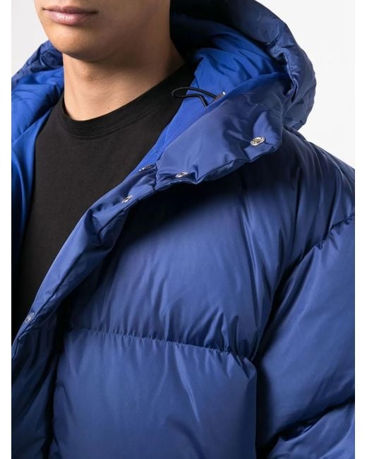 Khrisjoy Blue Padded Press-Stud Fastenign Jacket for men