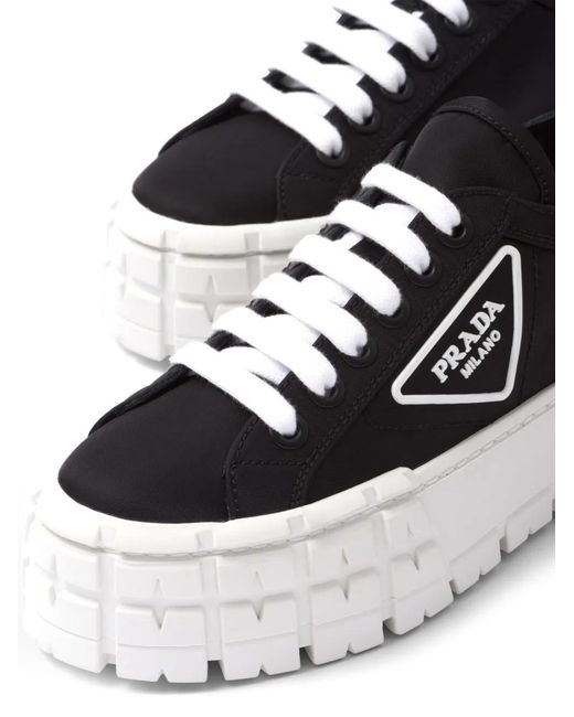 Prada Black Double Wheel Low-top Sneakers