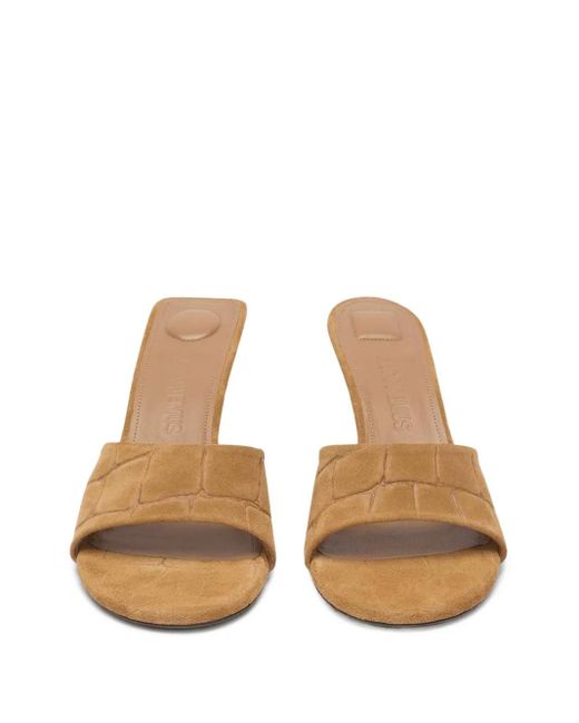 Jacquemus Natural 70Mm Cubisto Mules