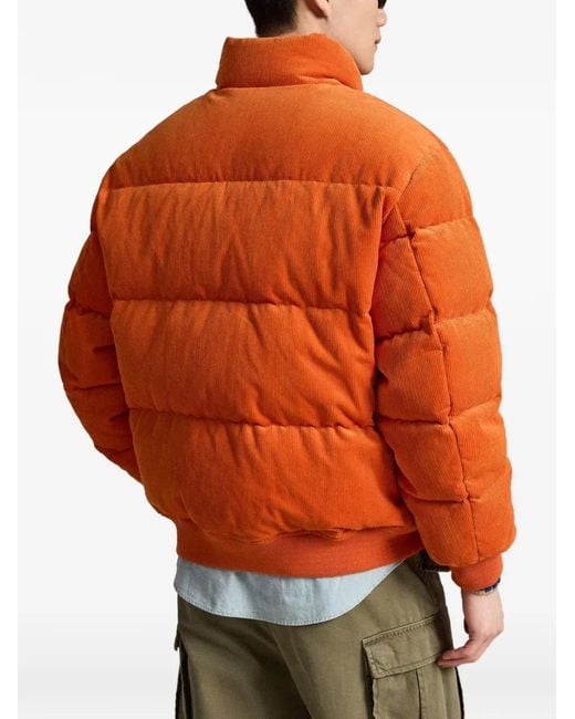 Polo Ralph Lauren Orange Padded Corduroy Jacket for men