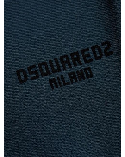 DSquared² Blue Logo-Print Hooded Tracksuit for men