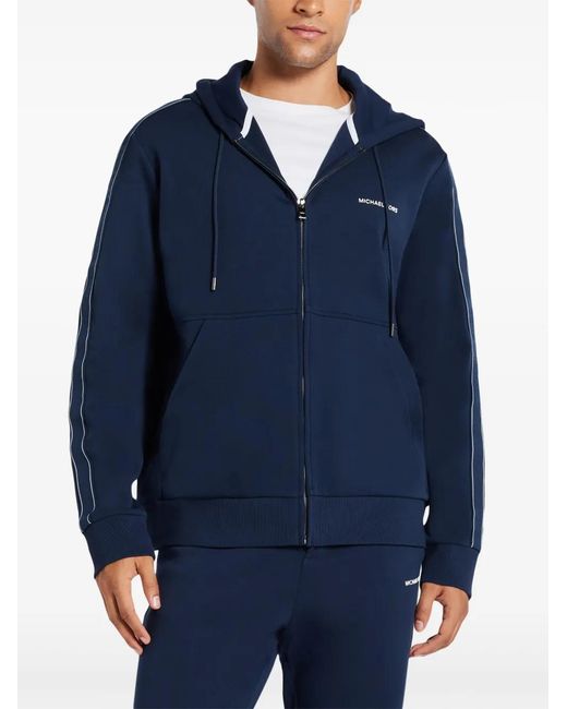 Michael Kors Blue Logo-Print Hoodie for men