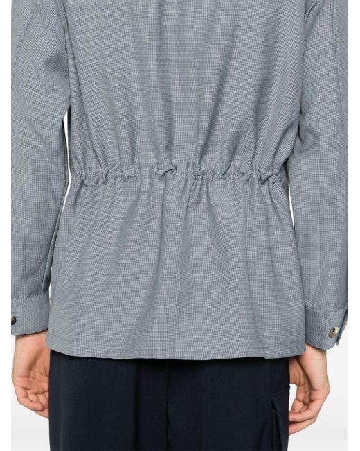Paul Smith Gray Dogtooth-pattern Shirt Jacket for men