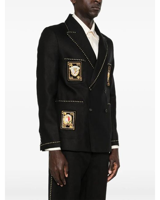 Bode Black Blazer À Design Un Bouton for men