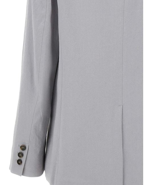Vince Gray Flap-Pocket Button Blazer