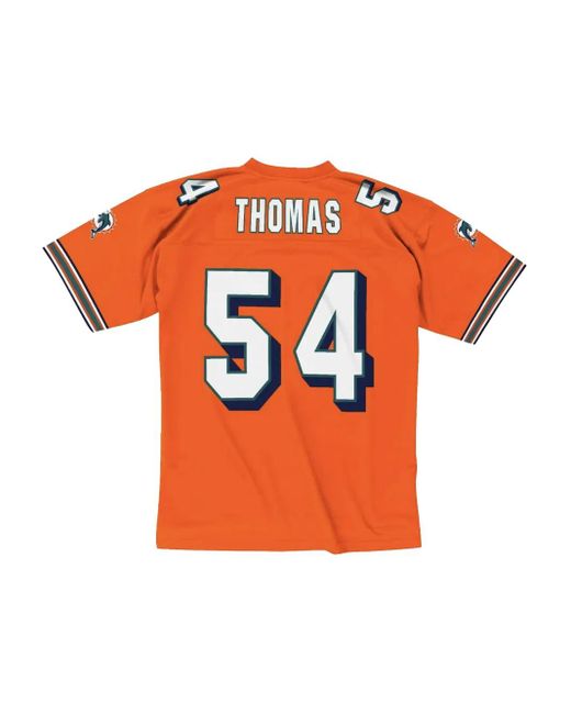 Mitchell & Ness Orange 2004 Zach Thomas Miami Dolphins Legacy Player Jersey for men