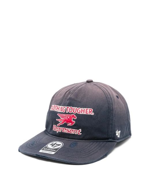 Represent Men's White X 47 Nothing Tougher Distressed Baseball Cap