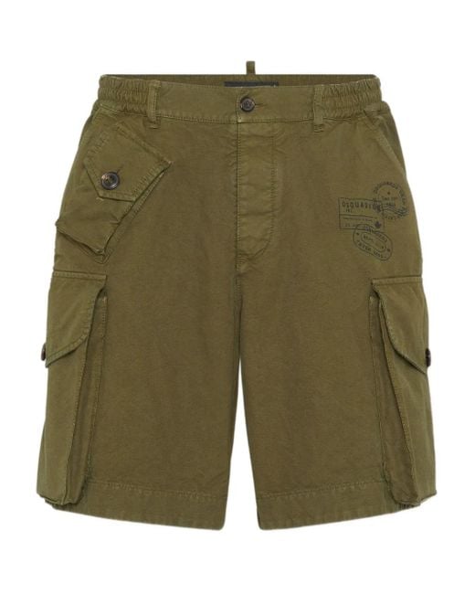 DSquared² Cargo Shorts in het Green voor heren