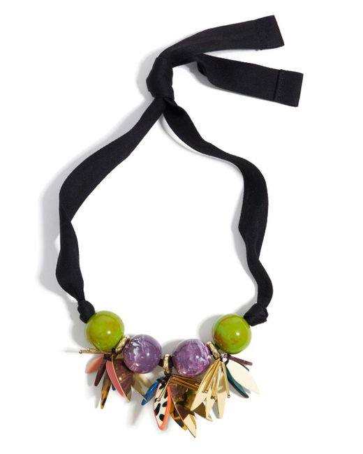 Bimba Y Lola Black Stone-beaded Necklace